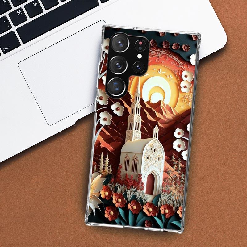 Natural Trees in Mountain Ranges Phone Case For Samsung Galaxy S24 S23 S22 Ultra S21 S20 Fe S10 Plus S10E S9 S8 + Shell Coque