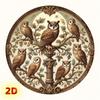Vintage Owl Tin Sign Wall Art Home Cafe Decor