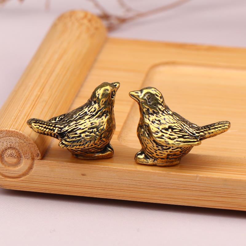 Mini Brass Bird Ornaments Universal Fit For Outdoor Birdbaths & Bowls Durable Weather-Resistant Bird Bath Accessories