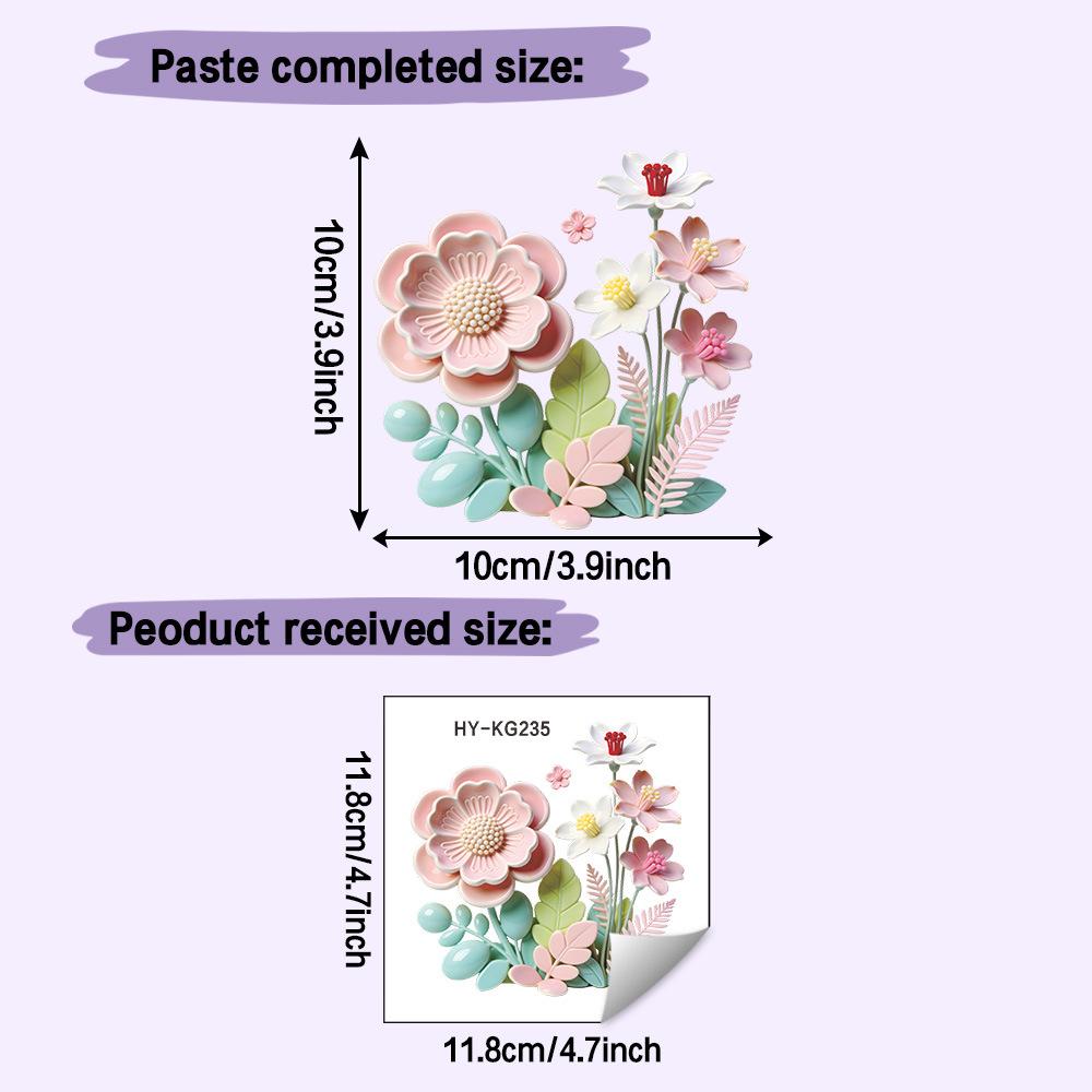 

Macaron Color Flower Switch Wall Sticker for Living Room Bedroom Hallway Home Decor 11.8x11.8cm різнокольоровий