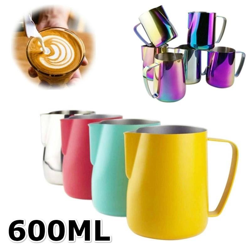 350ml/600ml Stainless Steel Milk Pitcher Milk Frothing Jug Milk Foamer Mugs Italian Latte Art Coffee Maker Jug