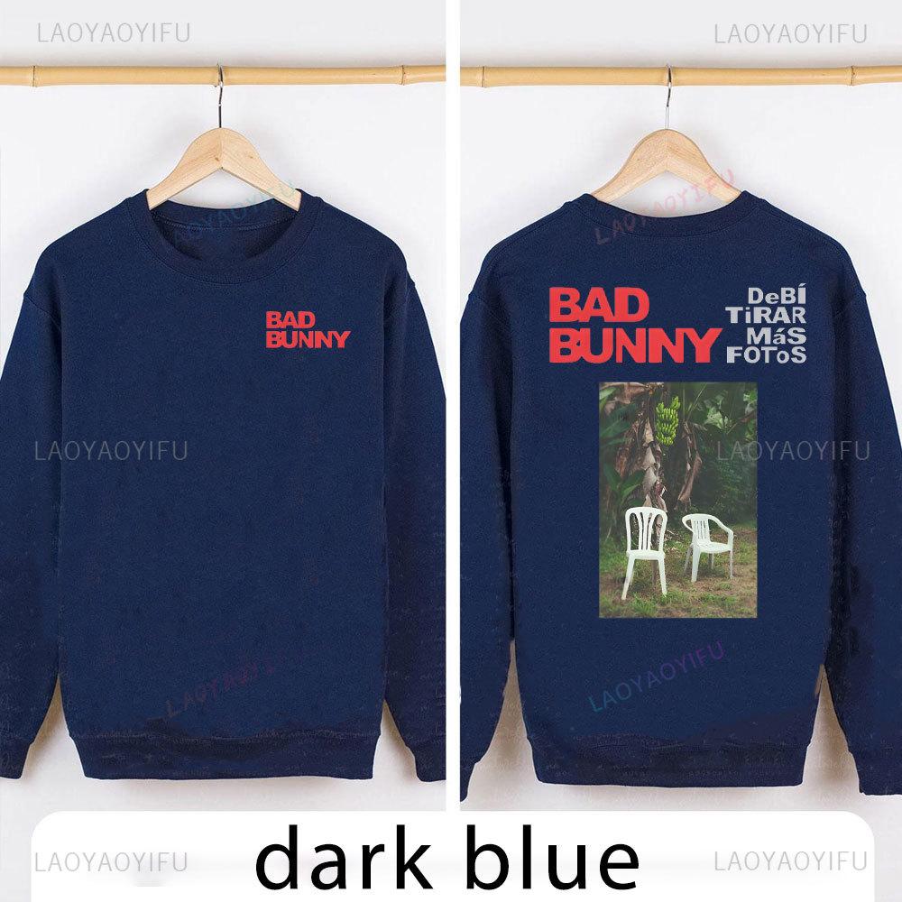 2025 Bad Bunny Debi Tirar Mas Fotos Hoody Latin Music Reggaeton Streetwear Wo Oversized Pullover Hoodied Collar Hoodie Tops