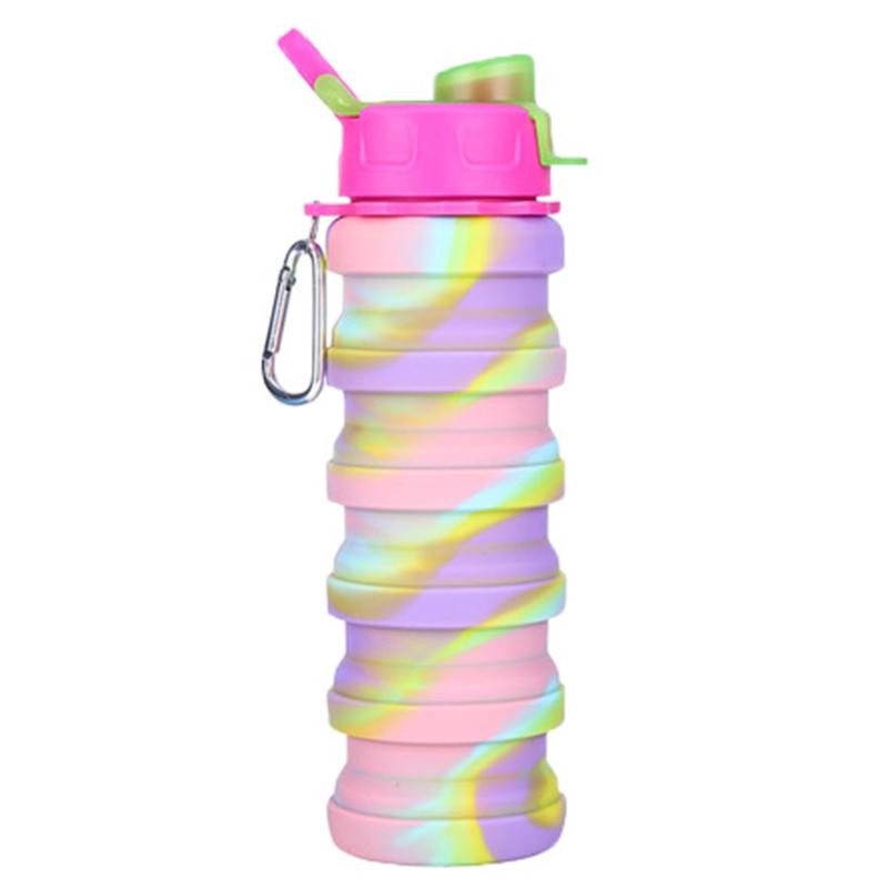 

Creative Retractable Cups Folding Mugs for Outdoor Camping 4 Styles to Choos розовый