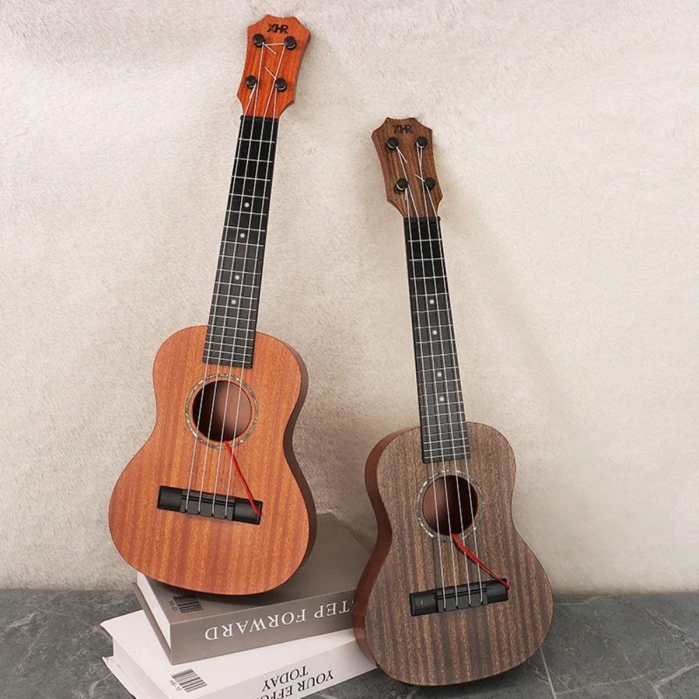 4 Strings Simulation Ukulele Toy Adjustable String Knob Small Guitar Toy Outdoor Games