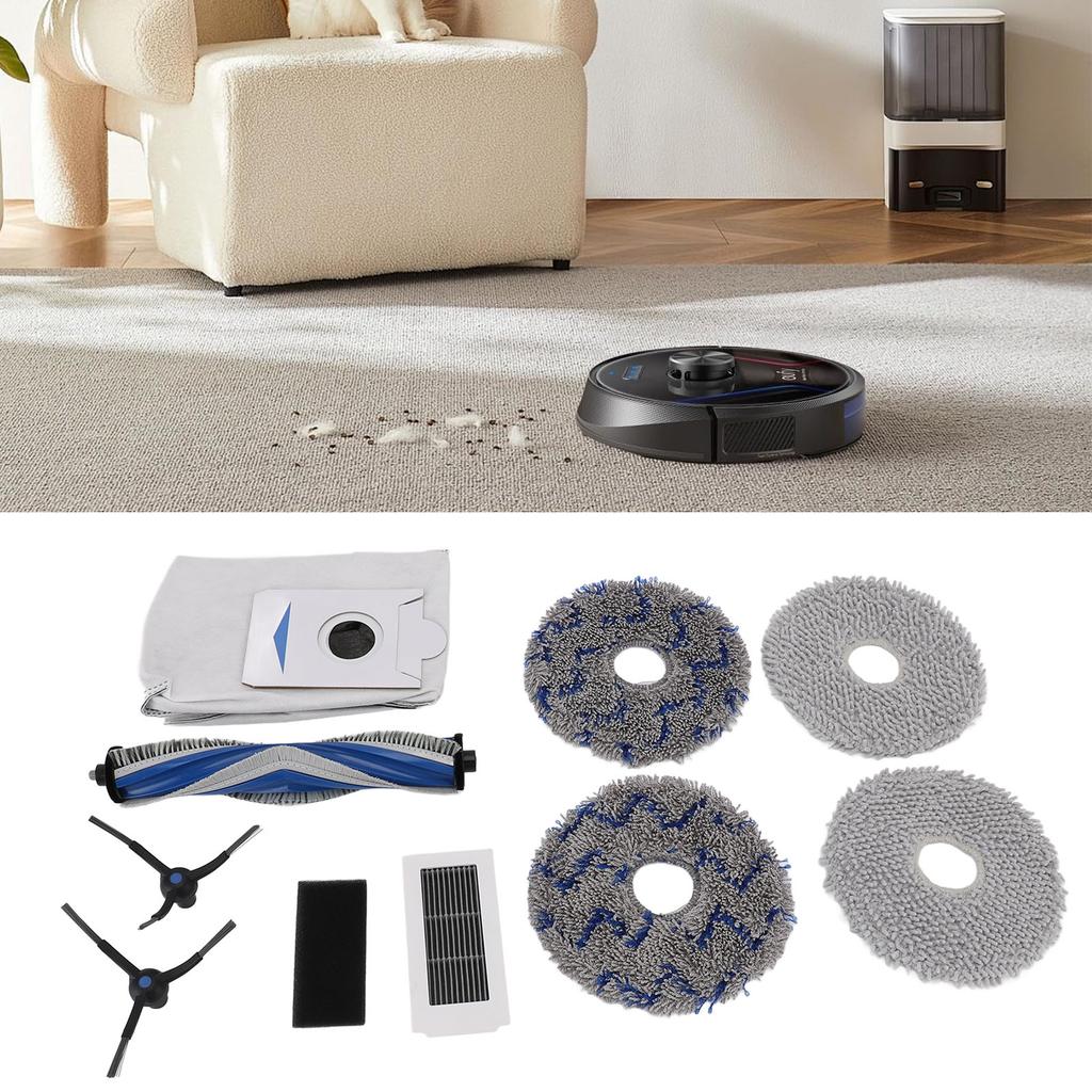Replacement Parts for X5 PRO ABS Robot Vacuum Filter Brush Mop Pad Dust Bag Set Vacuum Cleaner Accessories