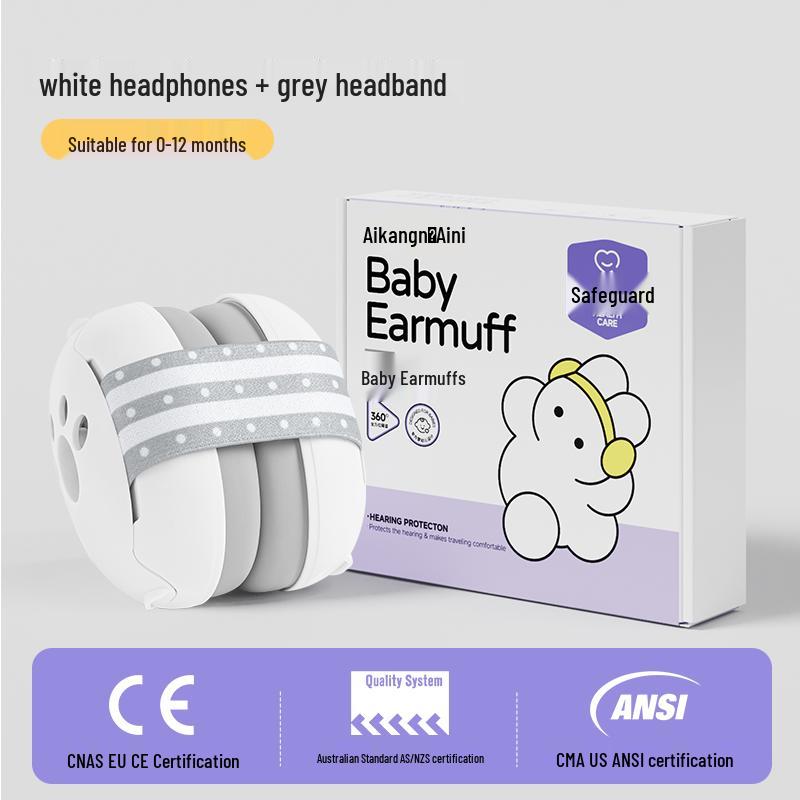 Soundproof Baby Earmuffs: Adjustable Noise-Canceling Headphones for Babies (0-3 Years) - Ideal for Airplane Travel and Sleeping
