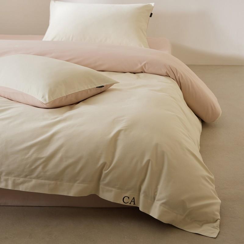 Cotton Flannel Bedding Set Solid Color Soft Warm Bed Sheets Pillowcases Home
