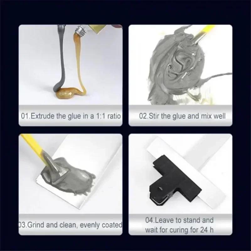 ZEXEF AB Glue Super Metal Repair Glue Casting Iron Caulk High Strength Repairing Adhesive Heat Resistance Cold Sealer