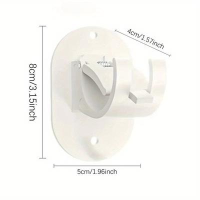2pcs Curtains Rod Holders Heavy Duty Curtains Rod Hook Self-Adhesive Curtains Holder Rod Holder Hooks Curtains Rod Support