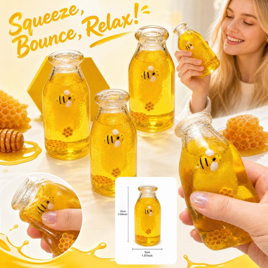 Honey Bottle Shape Quick Stress Ball
