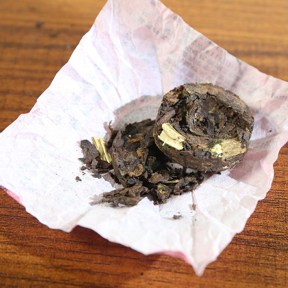 Laocang 2015yr Ripe Puer Tea with Double Rose Flower Flavor Mini Tuocha 100g
