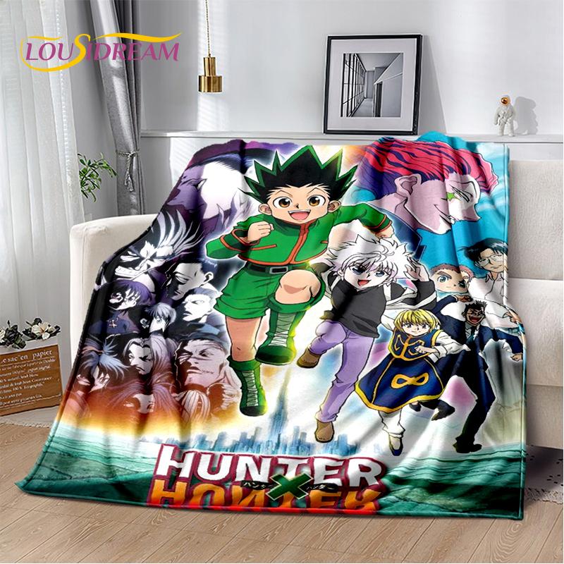 HxH Anime Hunter×Hunter Cartoon Soft Flannel Blanket for Beds Bedroom Sofa Picnic,Throw Blanket for Cover Outdoor Leisure Nap