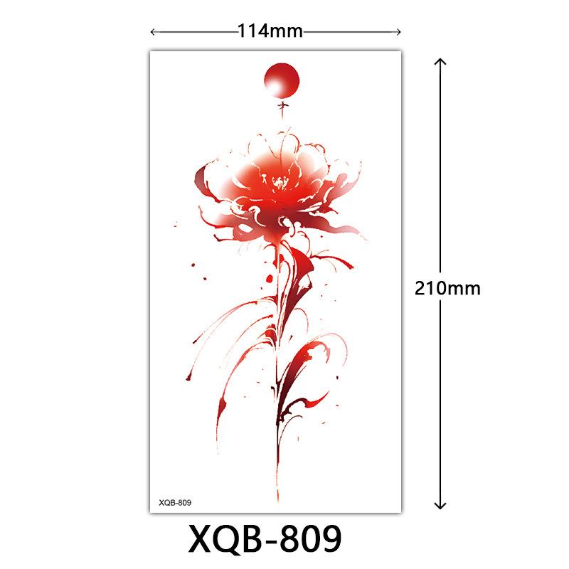 Small Full Arm Tattoo Sticker, Flower Letters, Plain Flower Tattoo Sticker Tattoo
