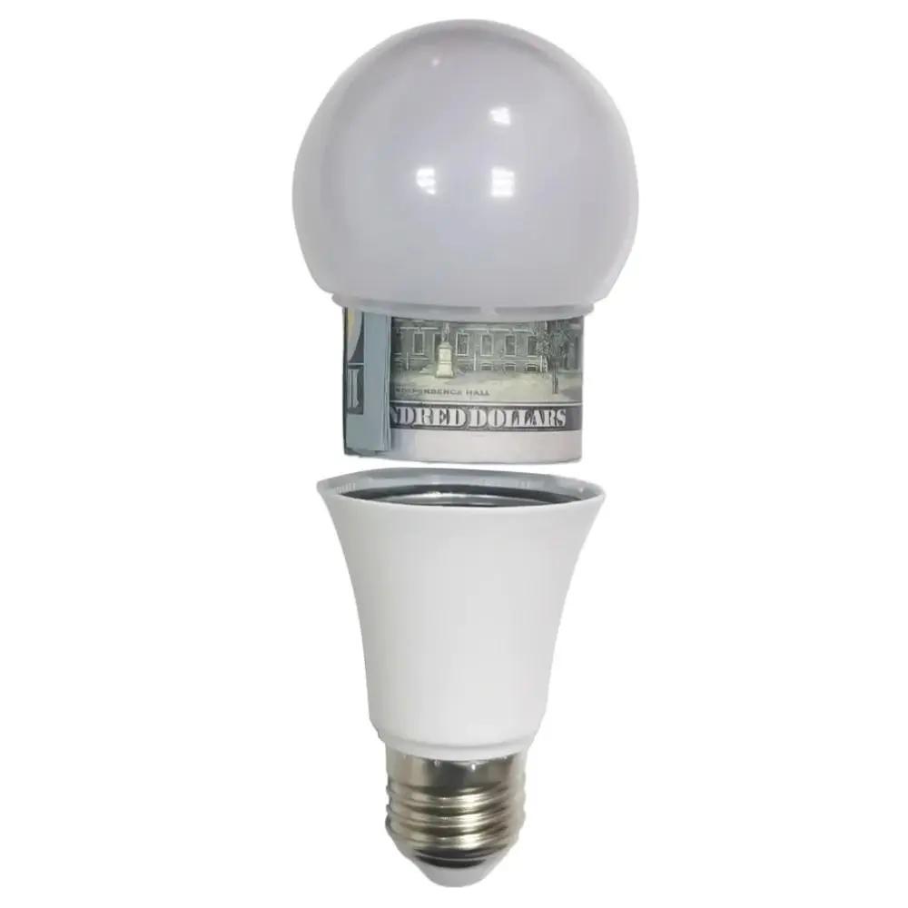 Funny Plastic Light Bulb Money Storage Tanks Stash Can Diversion Safe Container Hidden Storage Small Items