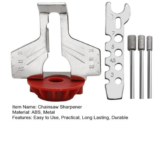 Zubehör für Kettensägenschärfer, verstellbar, einfach zu verwendendes Kettensägen-Schärf-Aufsatz-Set, Heim- und Gartengeräte