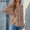 BITCED Plus Size Women's Loose-Fit Casual Chiffon Blouse