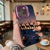 Christmas Reindeer Under Sky Hard Phone Case for Iphone 16 15 14 13 12 11 Pro Max Mini Shockproof Anti-Scratch Protective Cover