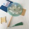 New Style Ancient-Style Semi-Transparent Round Fan for Dance, Hanfu Traditional Round Fan, Retro Classical Dance Chinese-Style Fan