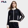 Fila Heritage Fashion Vielseitig Bequem Color-Block Locker Gestrickte Jacke Damenjacken Legendär-Blau F11W548505FNV