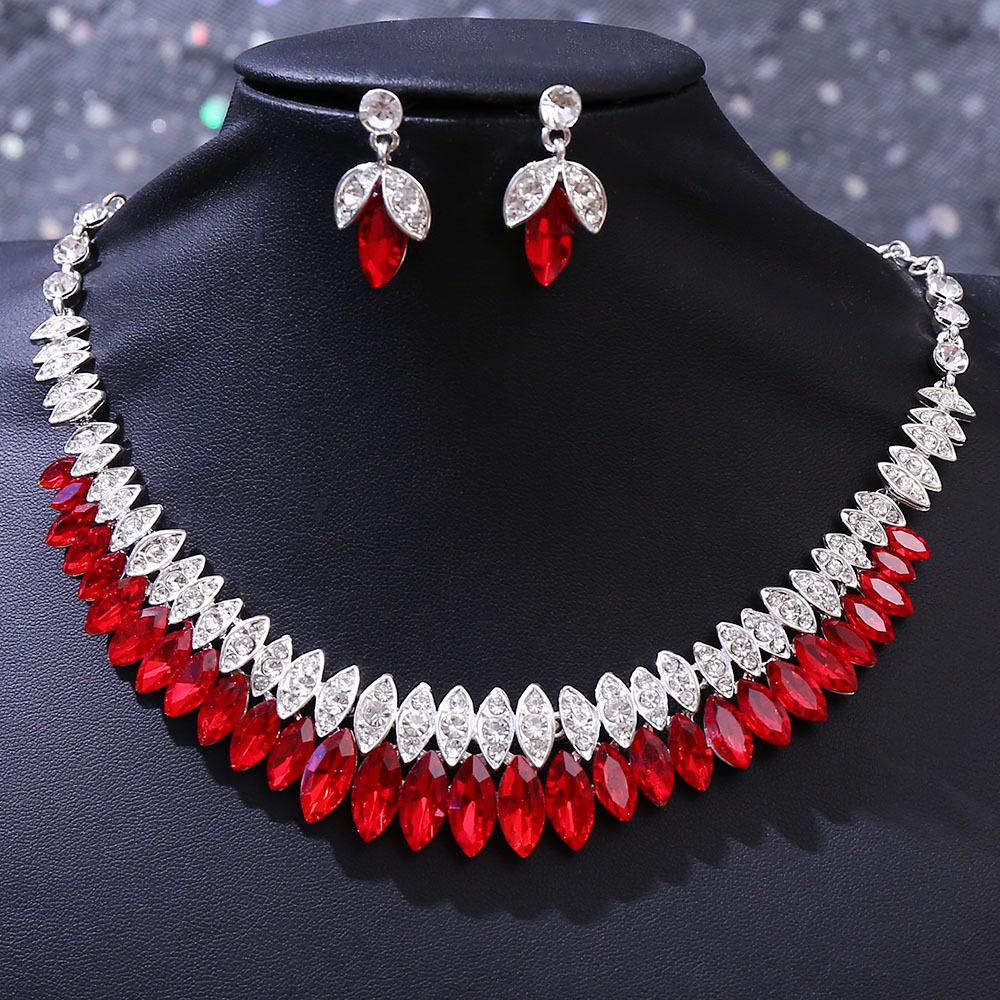 DIEZI Elegant Luxury Crystal Tiara Necklace Earrings For Women Wedding Party Fashion Bridal Bride Rhinestone Crown Accessories
