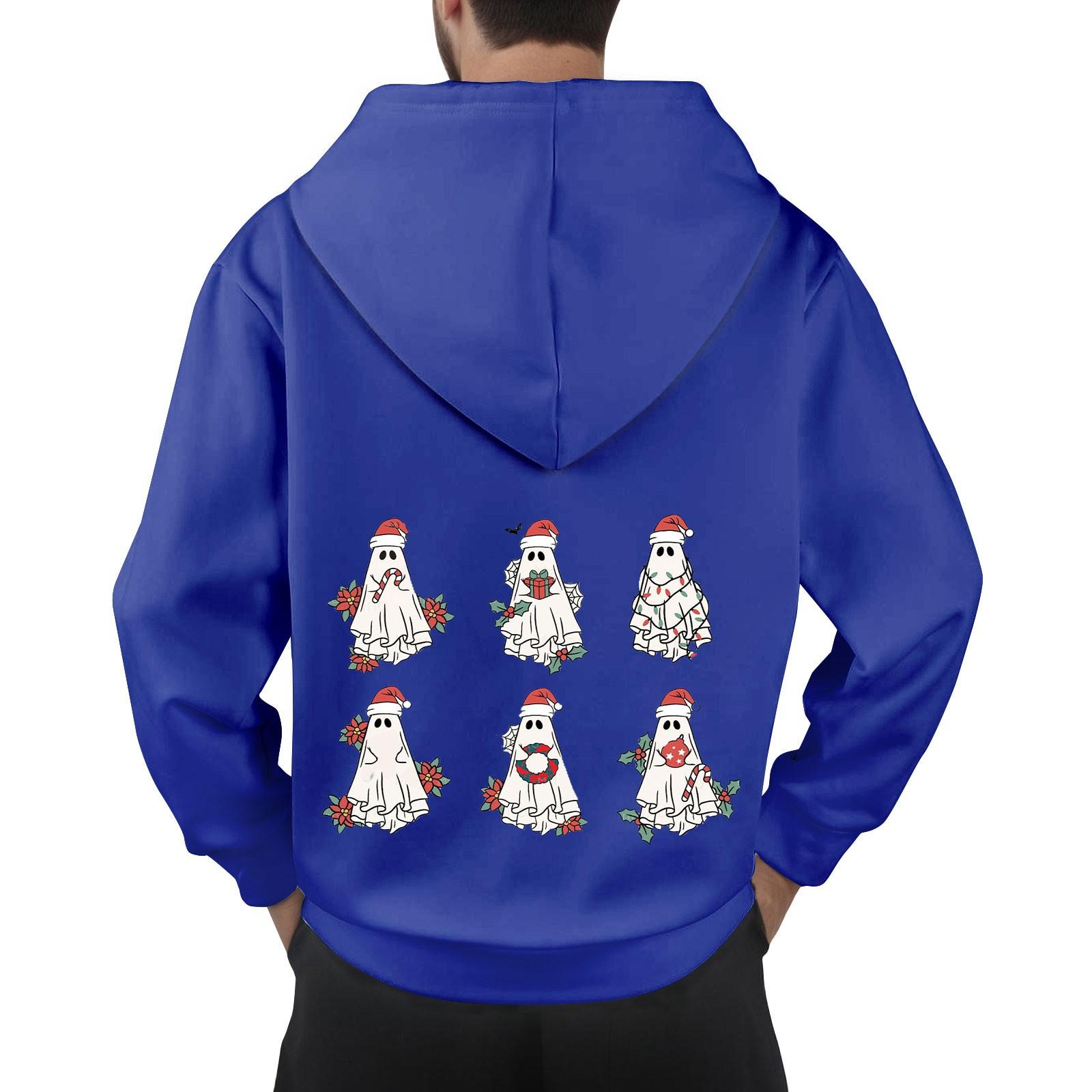 

Спортивный костюм с капюшоном, унисекс, одежда для бега, пуловер с длинными рукавами, толстовка с капюшоном L синий