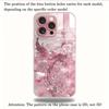 Pink Crystal Phoenix Pattern Metallic Paint Glass Hard Phone Case For iPhone 17 Air 17 16 15 14 13 12 11 Pro Max Plus 16E Cover