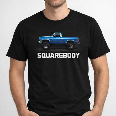 Vintage Square Body Pickup Truck Lifted 4x4 Unisex Graphic T-Shirt