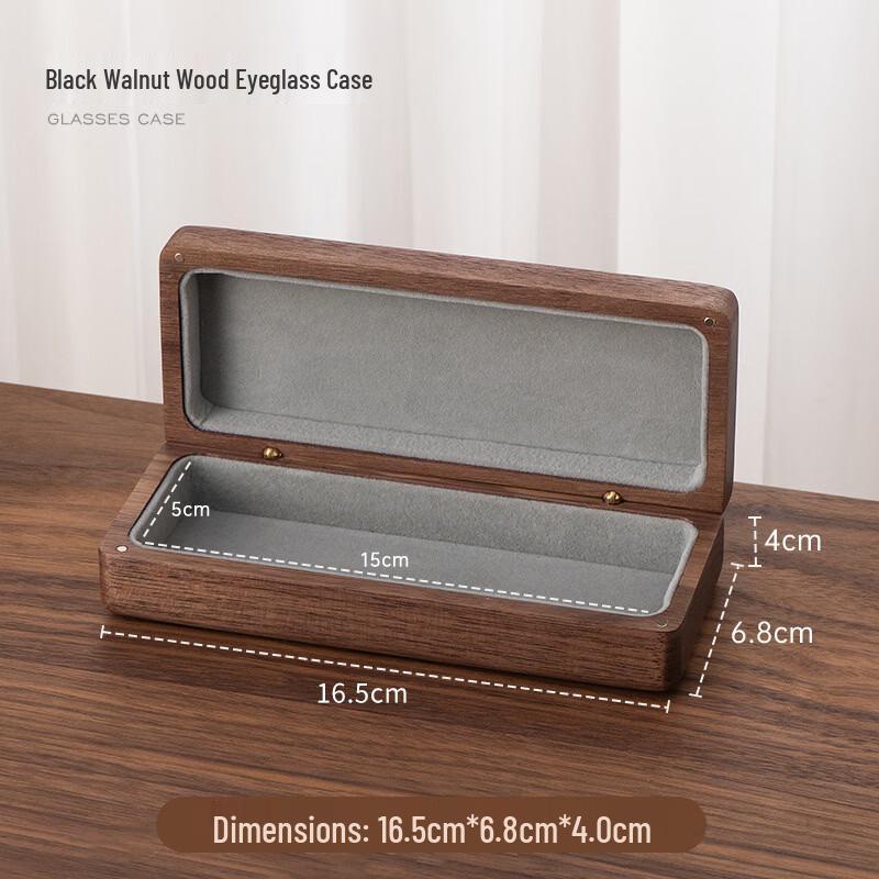 Vintage Drewniane Etui na Okulary