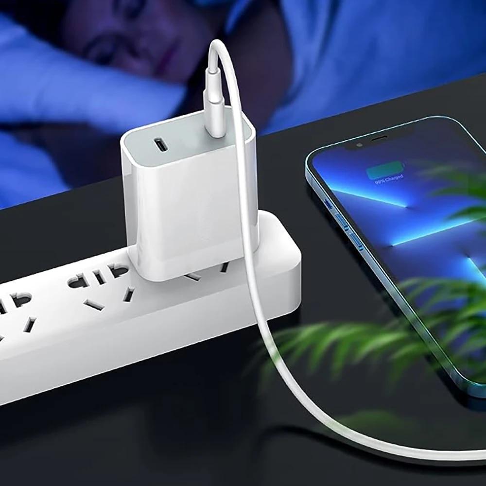 Двойное быстрое зарядное устройство PD USB Type C 40 Вт Адаптер питания с быстрой зарядкой для iPhone 16 15 14 13 iPad iPod Зарядное устройство USB C Кабель USB Type C