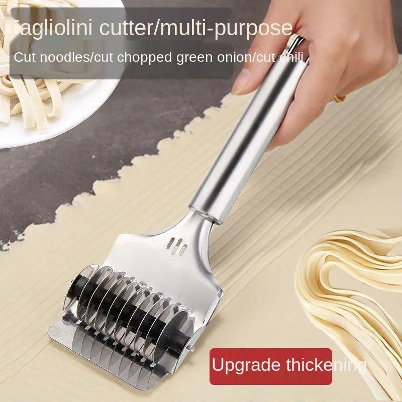 Manual Noodle Cutter Stainless Steel Roller Noodle Maker Fast Food Noodles Dough Rolling Machine Pasta Tools Gadgets for Kitchen