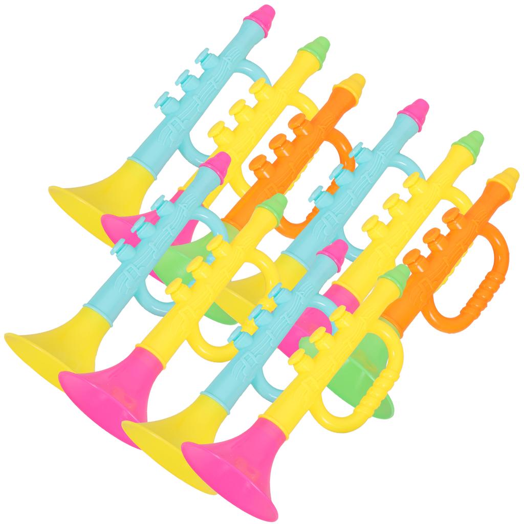 10 ks Hračka Dětská trubka Hudební nástroje Dětské výukové hračky na saxofon Abs