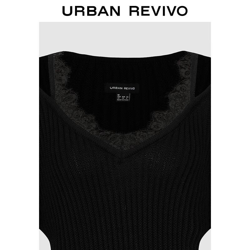 UR Women's Ribbed Lace Camisole Knit Top