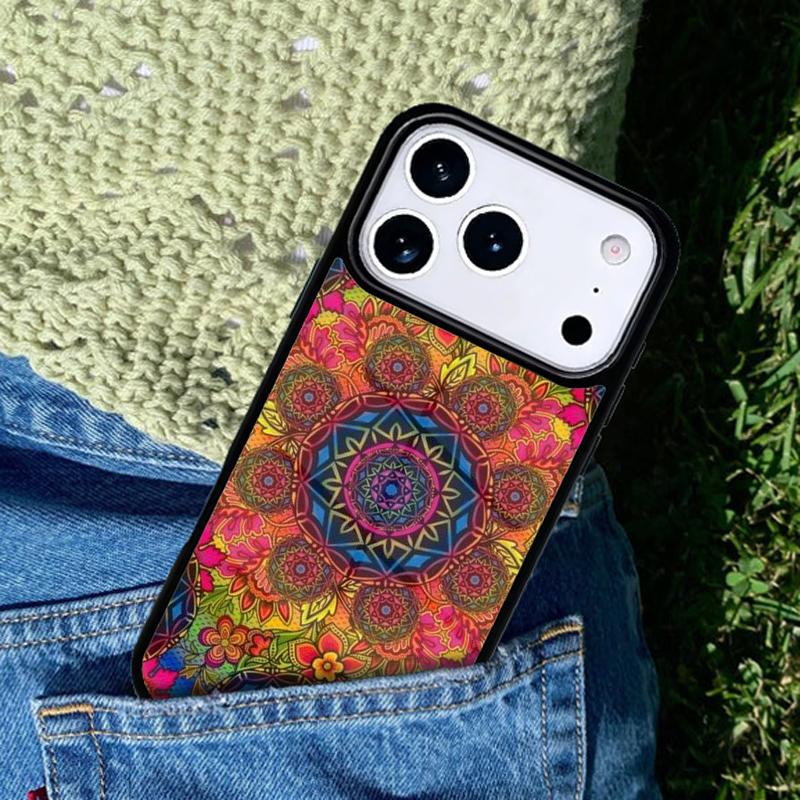 Mandala Flower Totem Soft Mobile Phone Case Compatible with IPhone 17 16 15 14 13 12 11Pro Max 17 Air Cover