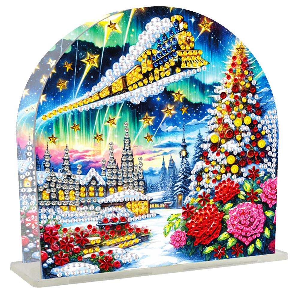 Christmas DIY 5D Diamond Painting Towel Holder Kit Diamond Painting Acrylic Art Paper Towel Holder Kit for Home Decor