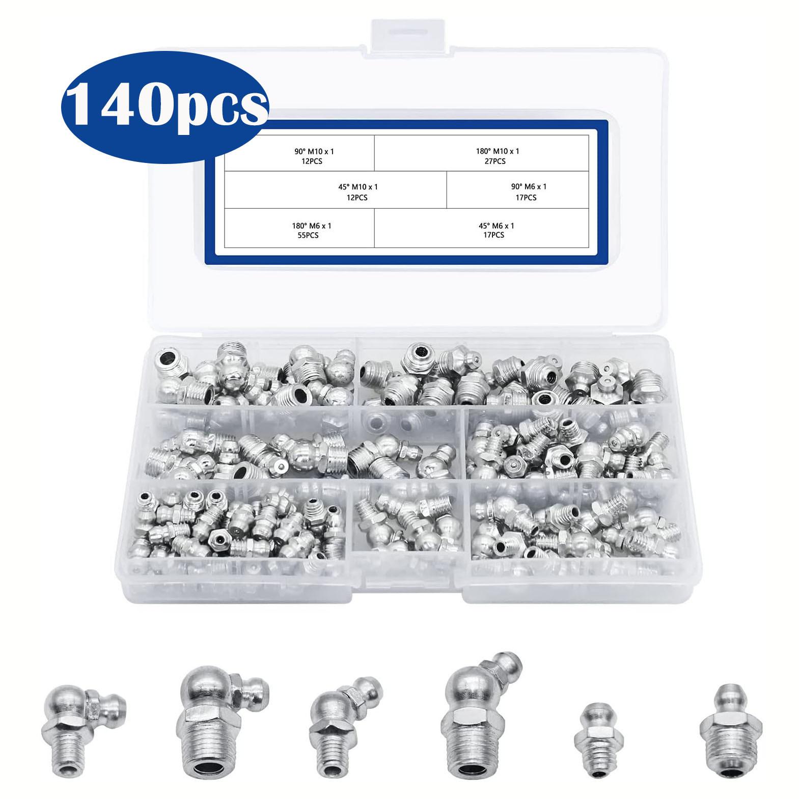 

Никелированный набор масляных форсунок с железным покрытием 140 шт. 60 шт. 45 шт. коробка для автомобильных форсунок M6 M8 M10