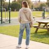 Damen Oversized Retro Kapuzenpullover mit Leopardenmuster