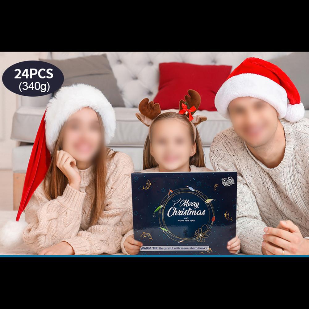 Advent Calendar 24 Days Fishing Christmas Gifts Fishing Lure Advent