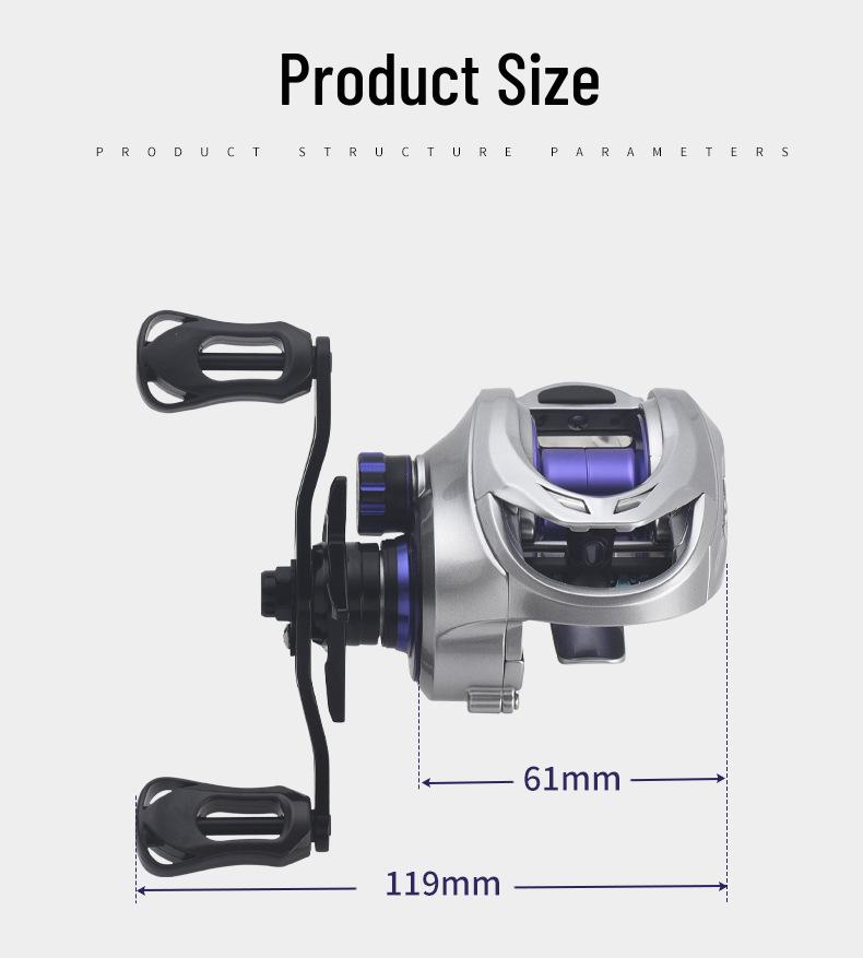 Kemeilong DC Water Drop Wheel 2nd Gen Smart Brake Lightweight Lure Wheel with Buzz Feature