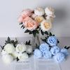 44cm Height Simulation Flower 7 Heads Peony Buds Wedding Bouquet  Desktop Ornament