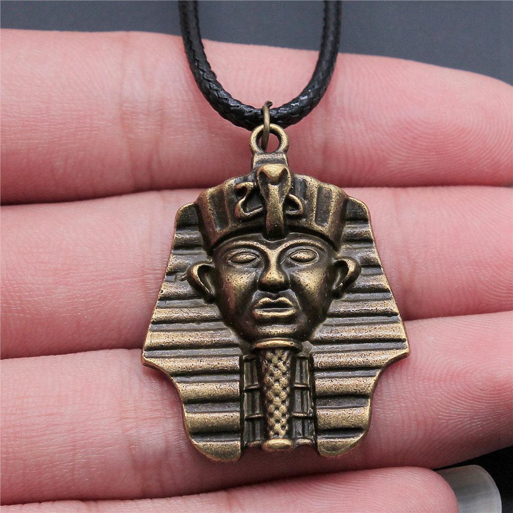 45cm Necklace Leather Chain Big Chief Pharaoh Buddhism Minimalist Jewelry Components QN015