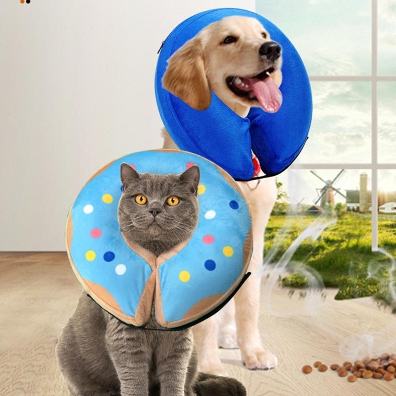 Inflatable Elizabethan Collar for Dog Cat Collar Neck Wound Recovery Accessories