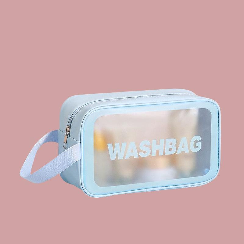 Large Capacity Waterproof Frosted PVC Toiletry Bag with Wet & Dry Separation
