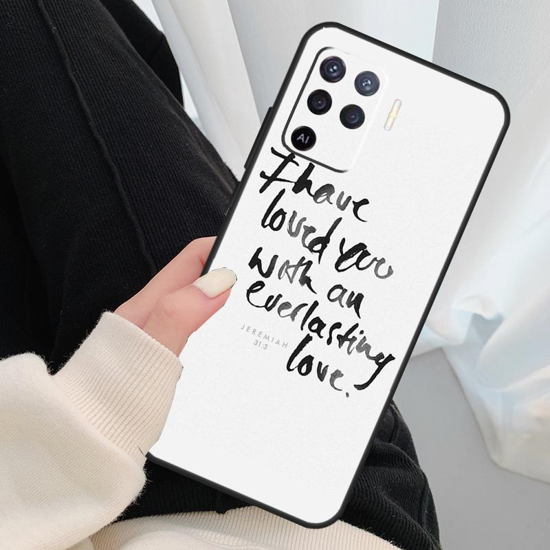 Christ Jesus Bible Verse Cross Case For Oppo A40 A60 A80 A5 Pro A15 A16 A17 A57 A77 A94 A74 A54 A76 A96 A18 A38 A58 A78 A98