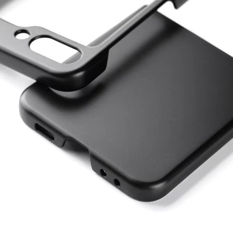 The new model is suitable for GalaxyZ Flip5 folding mobile phone case PC single bottom matte Samsung Flip4 protective case third generation