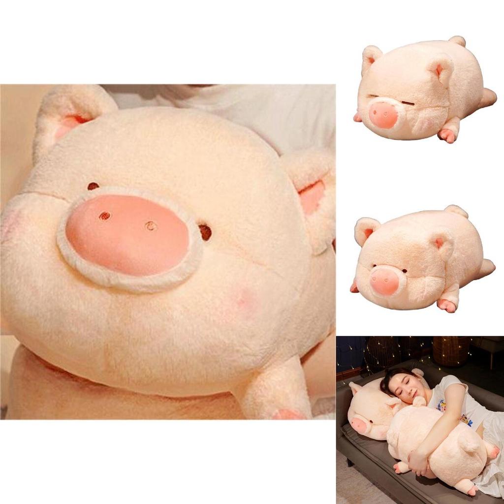 Cute Pink Pig Plush Toy Pillow For Girls And Children Short Plush And Pp Cotton Filling 40x22x20cm