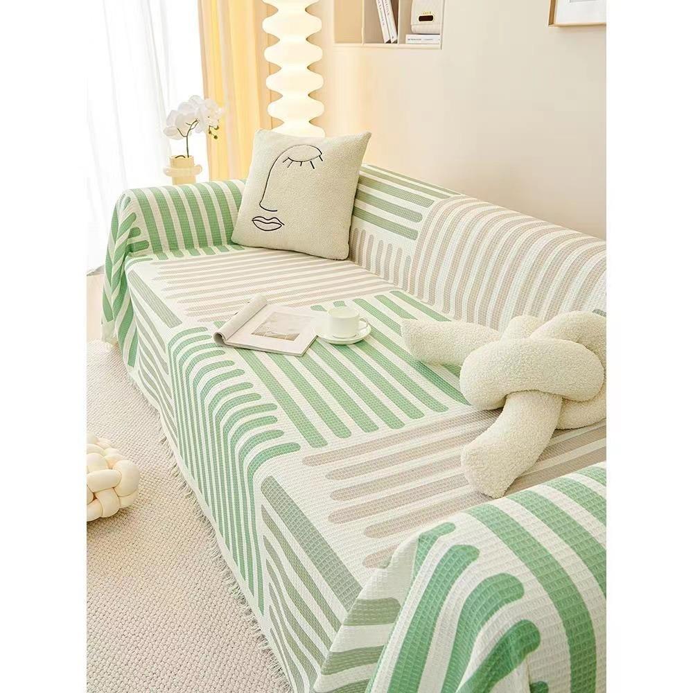 1PC Chenille Sofa Towel for Living Room French Style Home Decoration Sofa Cover Printing Couch Cover Tassel Edge Sofa Cushion