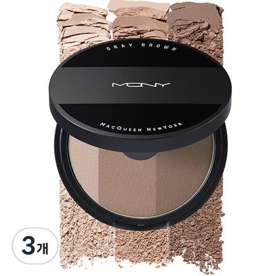 McQueen New York Fake Up 3 Color Shading 9g, Gray Brown, 3 Pcs.