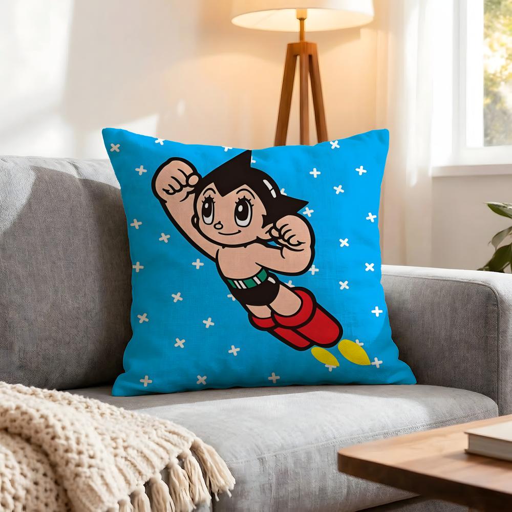 Anime Astro Boy Cushion Cover 1Pcs Decorative Covers Soft Cushion Case For Sofa Couch Decor 40X40 45X45 Pillowcases