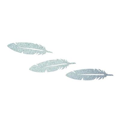 MégaCréa DIY - Silver Paper Feathers 8cm 24 Pieces