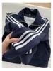 Women's Petite Three-Stripe Baseball Jacket - Spring/Autumn 2025 Korean Style